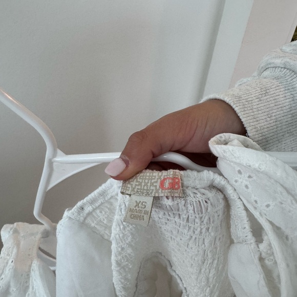 White Button-Down Ruffle Dress - Picture 3 of 3